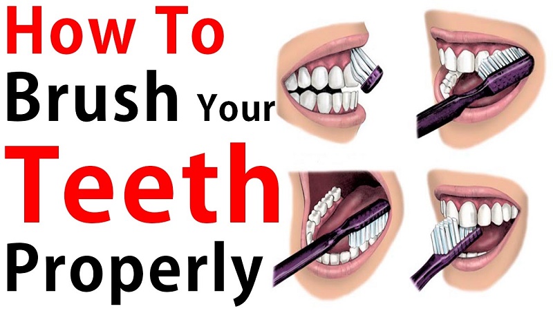 How to brush your teeth properly step by step