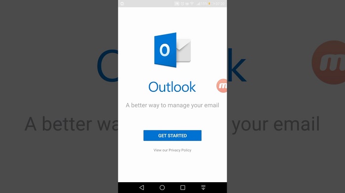 How to configure outlook in android mobile
