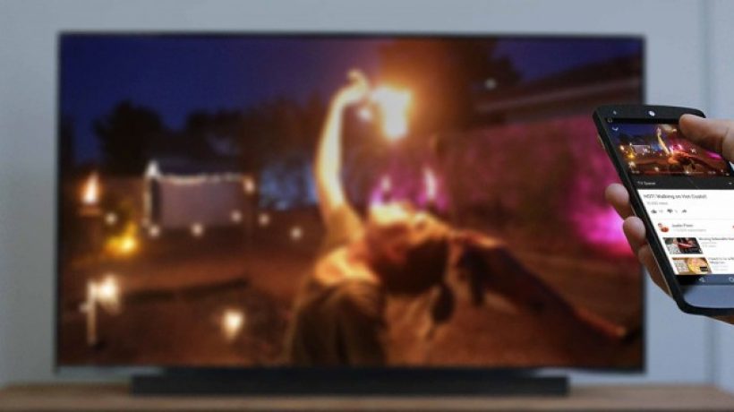 How to send a web page via Chromecast to TV
