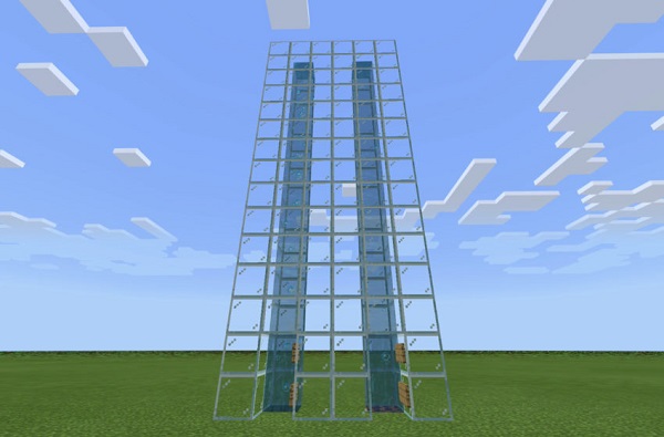 How to make a water elevator in minecraft