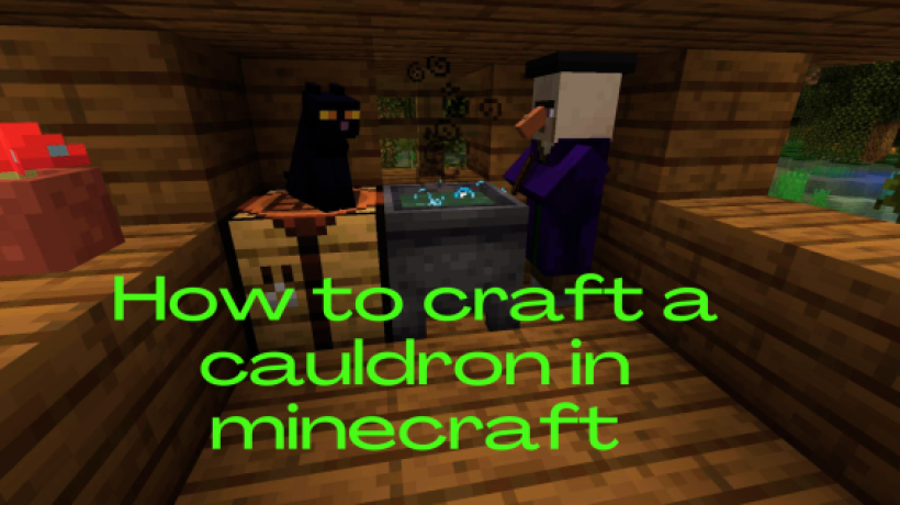 How to craft a cauldron in minecraft