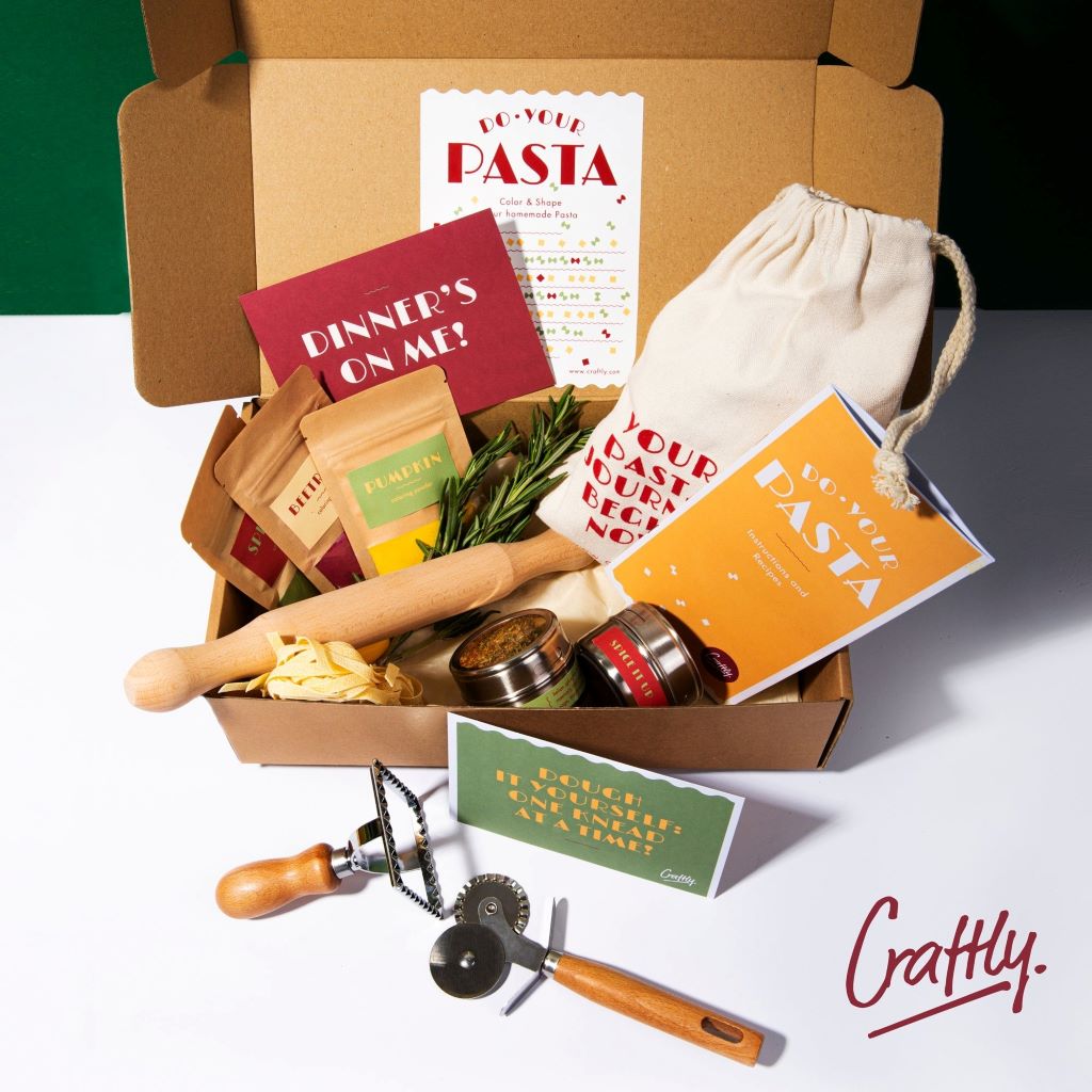 Craftly All-in-One Pasta Kit with fresh pasta and ingredients