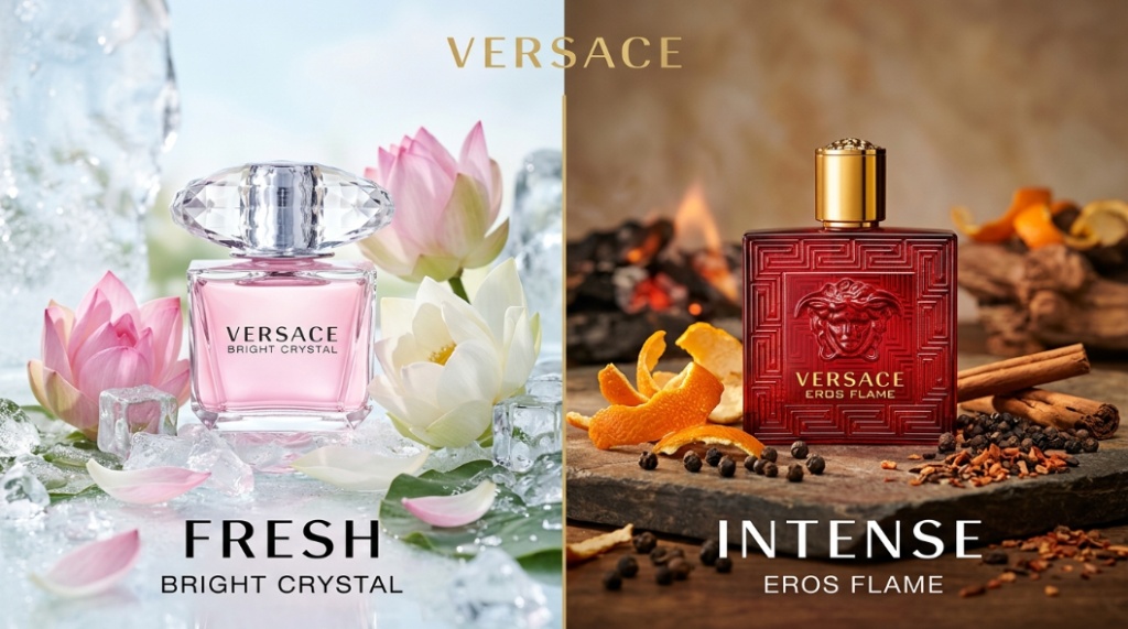 Versace vs Dior fragrance comparison chart and differences