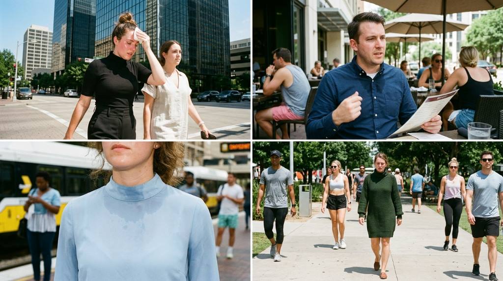Seasonal layering example that preserves neckline styling