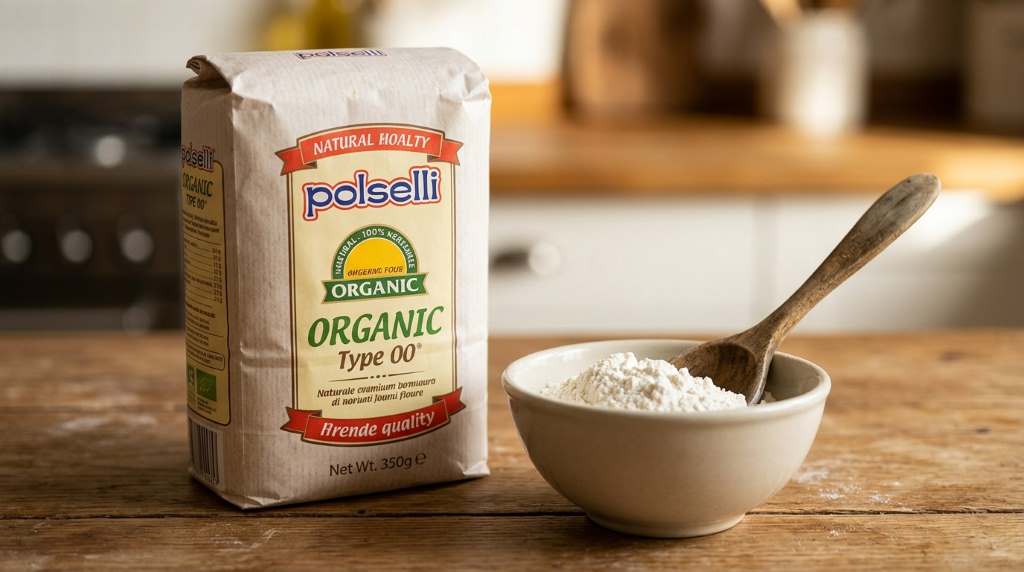 POLSELLI Organic Type 00 flour package for pizza dough
